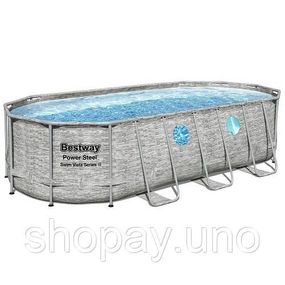 Семейный овальный каркасный бассейн Bestway 56716 549х274х122 см с фильтром и лестницей на 13420 л