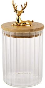 Банка скляна "Edinburgh Stag" 650мл із дерев'яною кришкою для зберігання продуктів