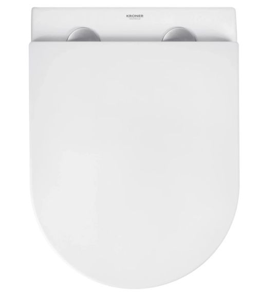 Унітаз підвісний безобідковий Kroner Harz WHI493736 RIMLESS з сидінням Slim Duroplast / Soft-close / Quick relase (KH493736WHIR) (CV029609) | Зображення 5