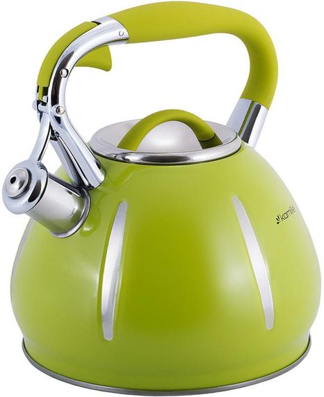Чайник 3л со свистком из нержавеющей стали Green