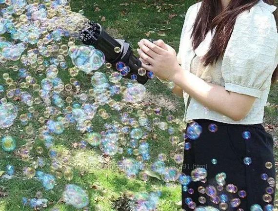 Пулемет автомат для мыльных пузырей BUBBLE GUN BLASTER |Машинка для пузырей |Пистолет с бульбашками |Пузырятор | Зображення 8
