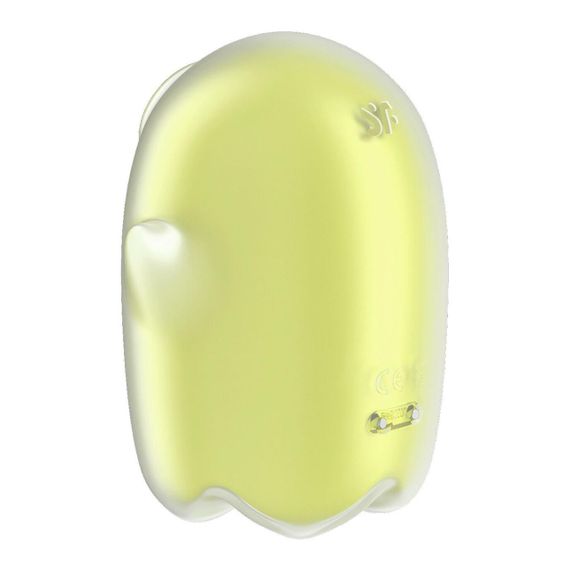 Вакуумний кліторальний стимулятор з вібрацією Satisfyer Glowing Ghost Yellow, світиться в темряві Sex Aura | Зображення 3