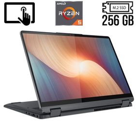 Ноутбук-трансформер Б-клас Lenovo IdeaPad Flex 5 14ALC7 / 14" (1920x1200) IPS Touch / AMD Ryzen 5 5500U (6 (12) ядер по 2.1 - 4.0 GHz) / 8 GB DDR4 / 256 GB SSD M.2 / AMD Radeon Graphics / WebCam / Fingerprint / USB 3.2 / HDMI б/в