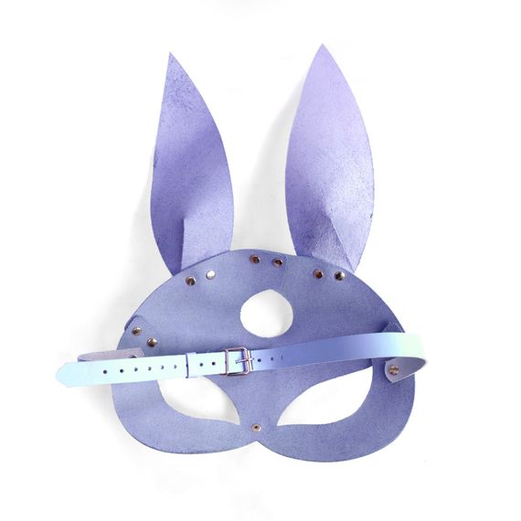 Кожаная маска Зайки Art of Sex - Bunny mask, цвет Лавандовый | Зображення 3