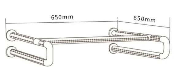 Поручень опорний під раковину SanStore 65х65 мм для людей з обмеженими можливостями білий HS-003A | Зображення 1