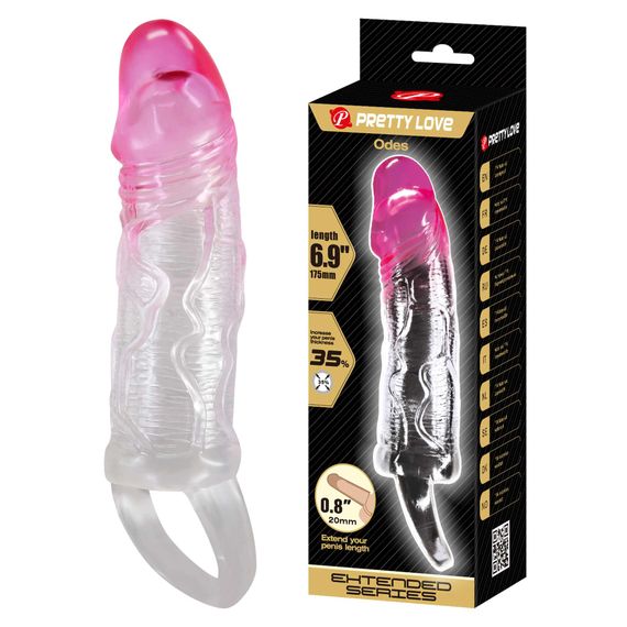 Насадка на пеніс PRETTY LOVE Odes, 17,5 cm,  PENIS SLEEVE