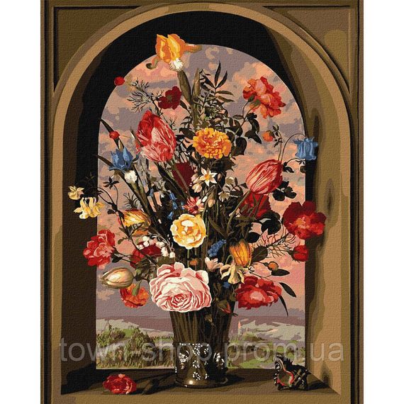 Картина по номерам "Композиция из цветов" ©Ambrosius Bosschaert de Oude Идейка KHO2075 40х50 см
