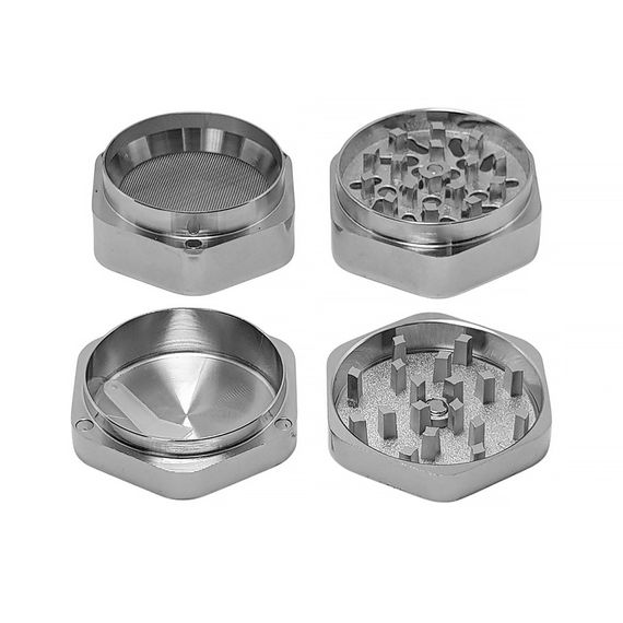 Гриндер Для Измельчения Табака На 4 Части "Grinder Magnets Silver" | Зображення 2