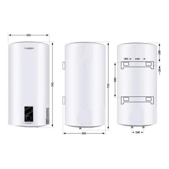 Водонагрівач електричний Thermo Alliance 50 л SLIM вертикальний, сухий ТЕН 2,0 кВт D50V20J(D)1-K | Зображення 1
