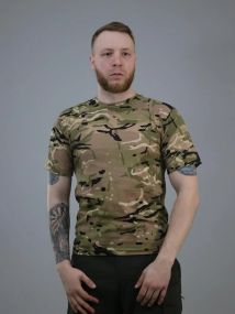 Военная футболка мультикам, хлопковая футболка мультикам, армейская футболка камуфляж 44