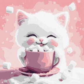 Картина по номерам "Какао для котика (картина № 2)" KHO6770, 30х30 см