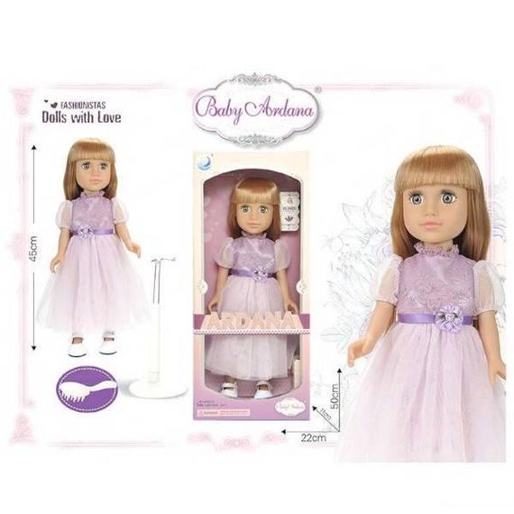 Кукла Модница в фиолетовом платье 45см Baby Ardana