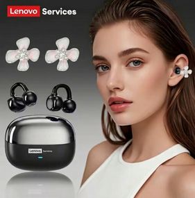 Наушники-кафы Lenovo LE302 - Мощный Бас, Bluetooth 6.0 черные+украшения