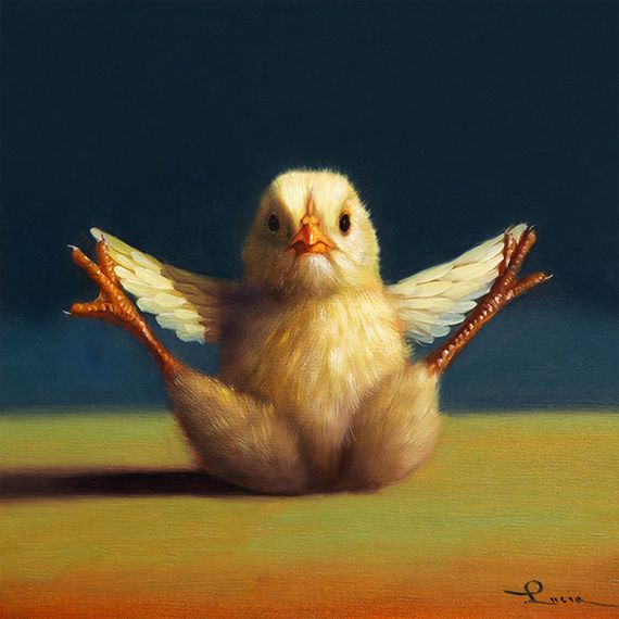 Йога курочка сидит под кутом ©Lucia Heffernan