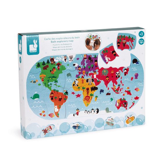 Игрушка для купания Janod Пазл Карта мира J04719 (J04719) | Зображення 7