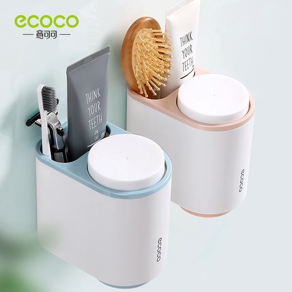 Органайзер для зубних щіток Ecoco з магнітом, білий/сірий | Зображення 3