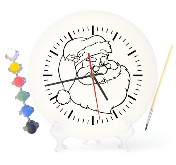 Детский набор для творчества часы раскраска С Новым Годом и Рождеством 30 см (Г0072)