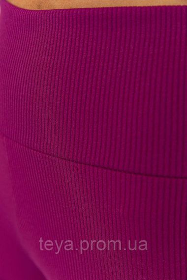 Лосини в рубчик на флісі, колір фуксія, розмір XL FA_003586 | Зображення 4