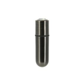Вибропуля PowerBullet First-Class Bullet 2.5″ with Key Chain Pouch, Gun Metal, 9 режимов вибрации,