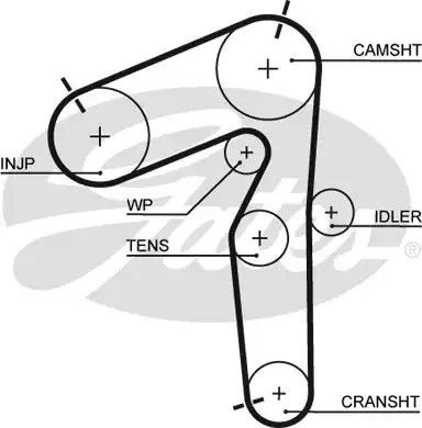 Помпа + комплект ремня ГРМ FIAT DOBLO, LANCIA KAPPA, GATES (KP35462XS) | Зображення 1