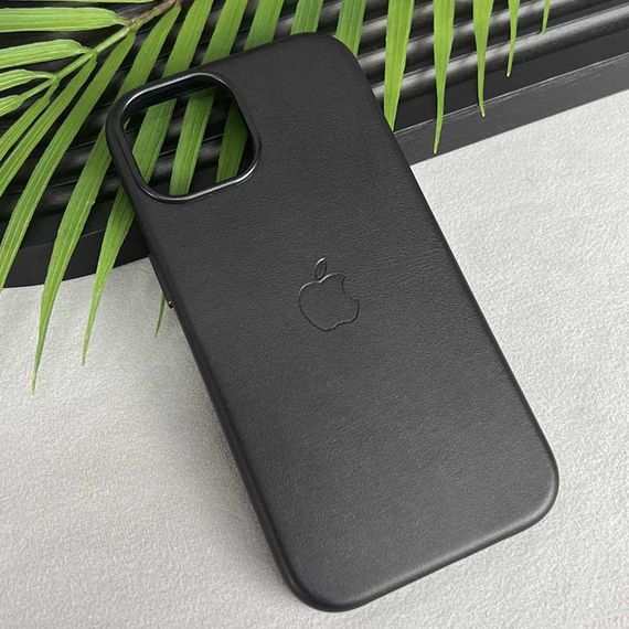 Шкіряний чохол Leather Case (AAA) with MagSafe and Animation для Apple iPhone 15 (6.1") | Зображення 2