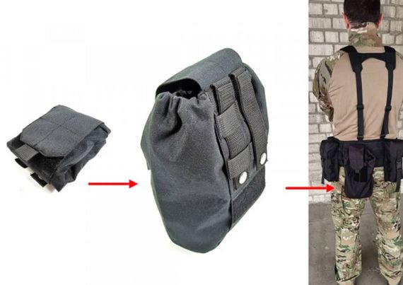 Підсумок для скидання магазинів чорний (MOLLE, на тактичний пояс, розвантаження, РПС) | Зображення 2