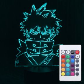 Акриловий світильник-нічник з пультом 16 кольорів Кацукі Бакуго (Katsuki Bakugou) tty-n000590