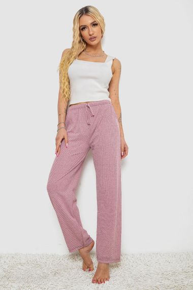 Штани жіночі домашні, колір пудровий, 238R58220-2 | Зображення 1