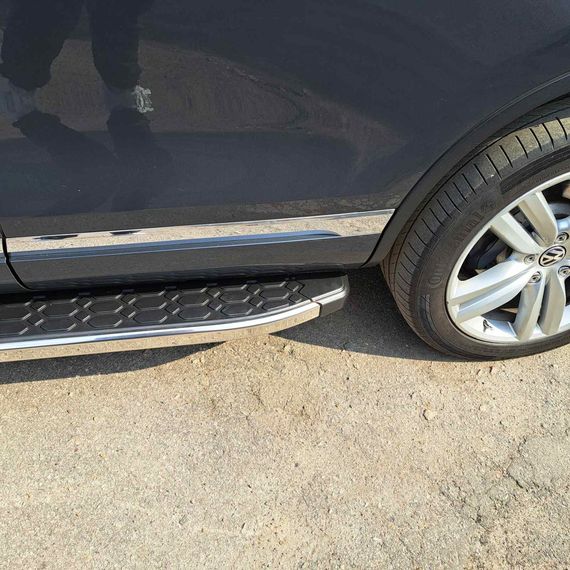 Бокові пороги BlackLine (2 шт, алюміній) для Volkswagen Touareg 2010-2018 рр | Зображення 8