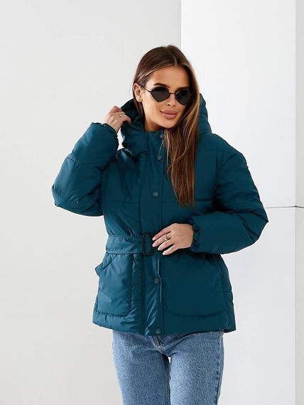 Куртка з поясом, арт. 332, аква