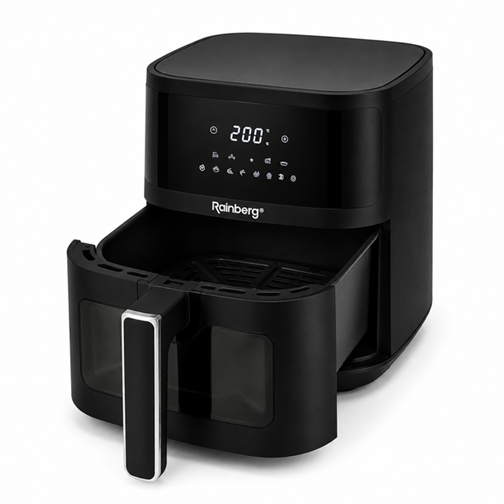 Аерофритюрниця Rainberg RB-2360 7 л сенсорне керування з LED-дисплеєм та силіконовою формою 3500 Вт Чорний | Зображення 3