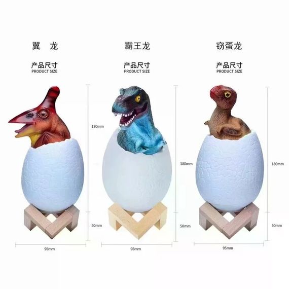 Дитячий нічник Sunroz 3D Dinozaur Lamp | Зображення 1