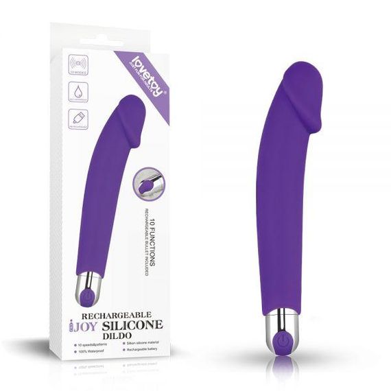 Ефективний вібромасажер Rechargeable IJOY Silicone Dildo Sex Aura | Зображення 1
