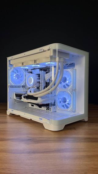 Збірка під замовлення: ігровий ПК GameMax Hype-M White Tower / Intel Core i7-14700F (20 (28) ядер по 1.5 - 5.4 GHz) / 32 GB DDR5 / 1000 GB SSD M.2 / nVidia GeForce RTX 5070, 12 GB GDDR7, 192-bit / 850W | Зображення 2