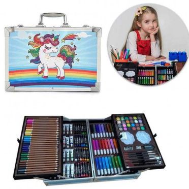 Дитячий художній набір для малювання, Дитячий творчий набір для творчості в алюмінієвій валізі DS-69 | Зображення 3