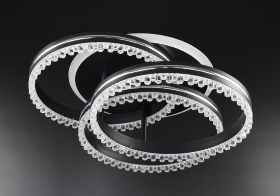 Люстра світлодіодна стельова LED світильник для квартири на стелю лед 26529 Чорний 16х43х43 см.