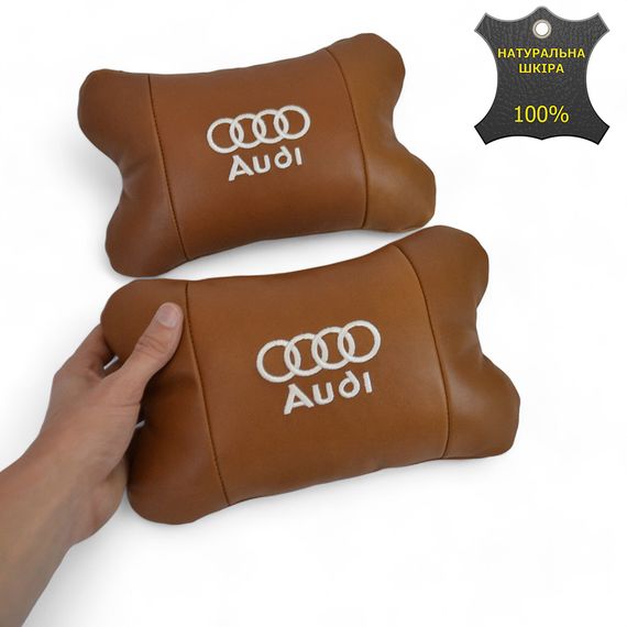 Подушка для салона авто Audi, Авто подушка под шею для подголовника автомобильного сиденья MD-68 | Зображення 8