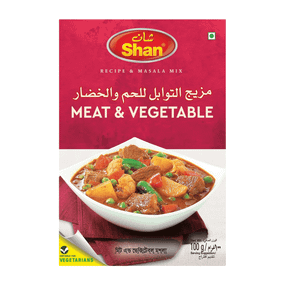 Суміш спецій для страв з мʼяса та овочів  Meat & Vegetable Curry Mix 100г Shan 788821095091