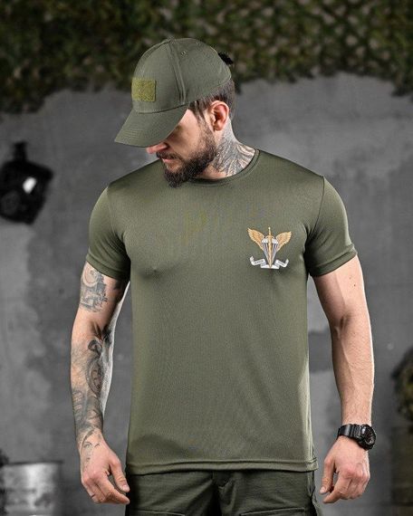 Тактична волога відводна футболка завжди перша олива ДЛ6472 | Зображення 1