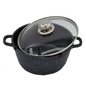 Котел із мармуровим покриттям з кришкою Benson 2,7л BN-364 Чорний