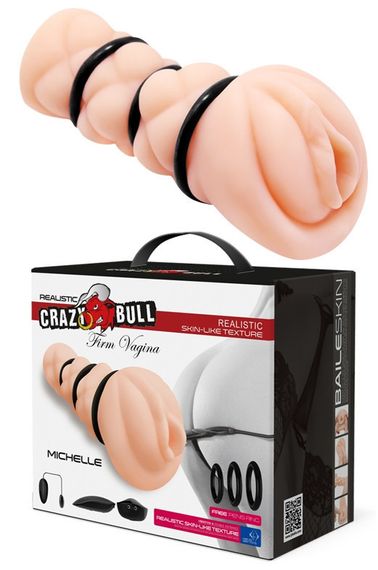Мастурбатор із вібрацією CRAZY BULL - MICHELLE Vagina Vibration, BM-009153ZH Sex Aura | Зображення 1