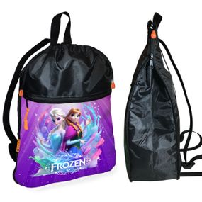 Рюкзак-мішок для взуття, спортивної форми Крижане серце Анна та Ельза дитяча сумка для змінки з розширювачем (01366)