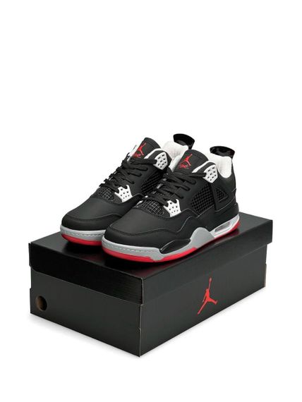 Кросівки зимові чоловічі Air Jordan 4 Retro Fleece Termo Black Red , В'єтнам 44 28.5 см | Зображення 2