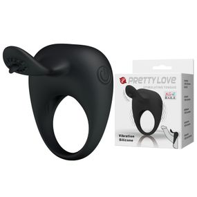 Эрекционное кольцо - Pretty Love Stimulating Tonguo Penis Ring Black sexstyle