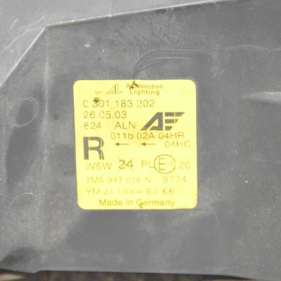 Фара права Ford Galaxy 2000-2006 рестайлінг Фара передня права Форд Гелексі 7M5941016N 0301183202 | Зображення 4