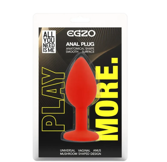 Силиконовая анальная пробка EGZO - Silicone Red Round Plug Purple, size S Sex Aura | Зображення 3