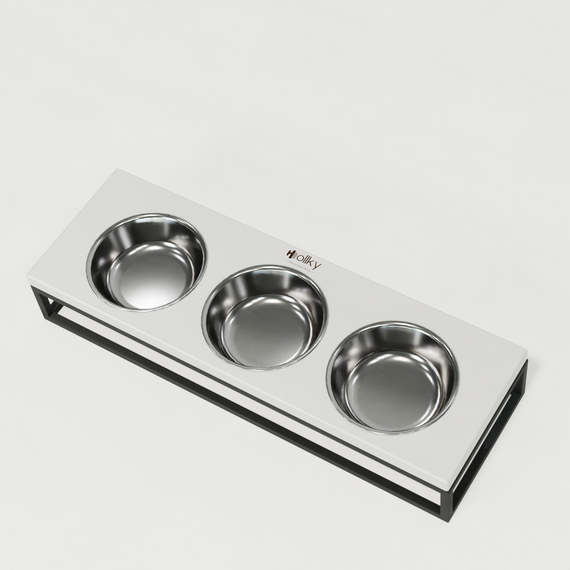 Миски на підставці для котів та маленьких собак Hollky Base Bar (3 × 0,45 л) Bar-54187-GRWH | Зображення 3