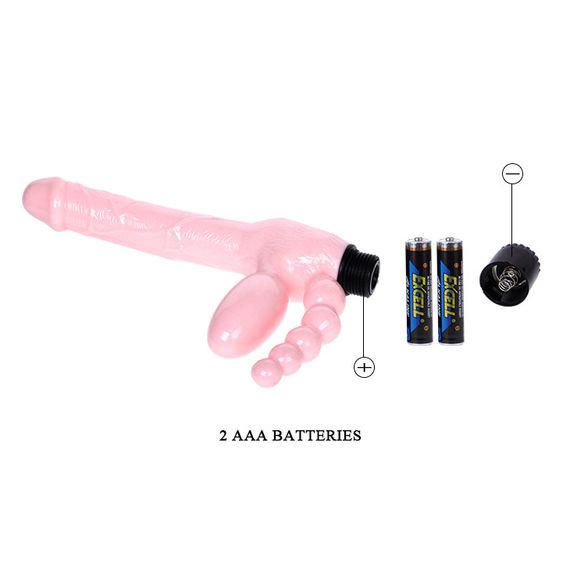 Страпон безремневий анально-вагінальний BI-014084 Sex Aura | Зображення 6