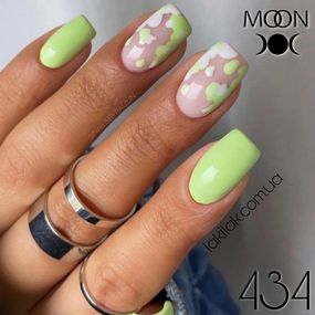 Гель лак Moon Full Breeze color №434 фісташково-салатовий 8мл