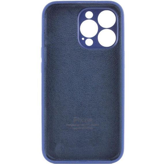 Чехол Silicone Case Full Camera Protective (AA) для Apple iPhone 14 Pro (6.1") Синий / Deep navy | Зображення 1